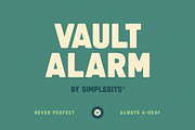 Vault Alarm — Vintage sign font, a Sans Serif Font by SimpleBits® (Thumbnail 1 of 5)