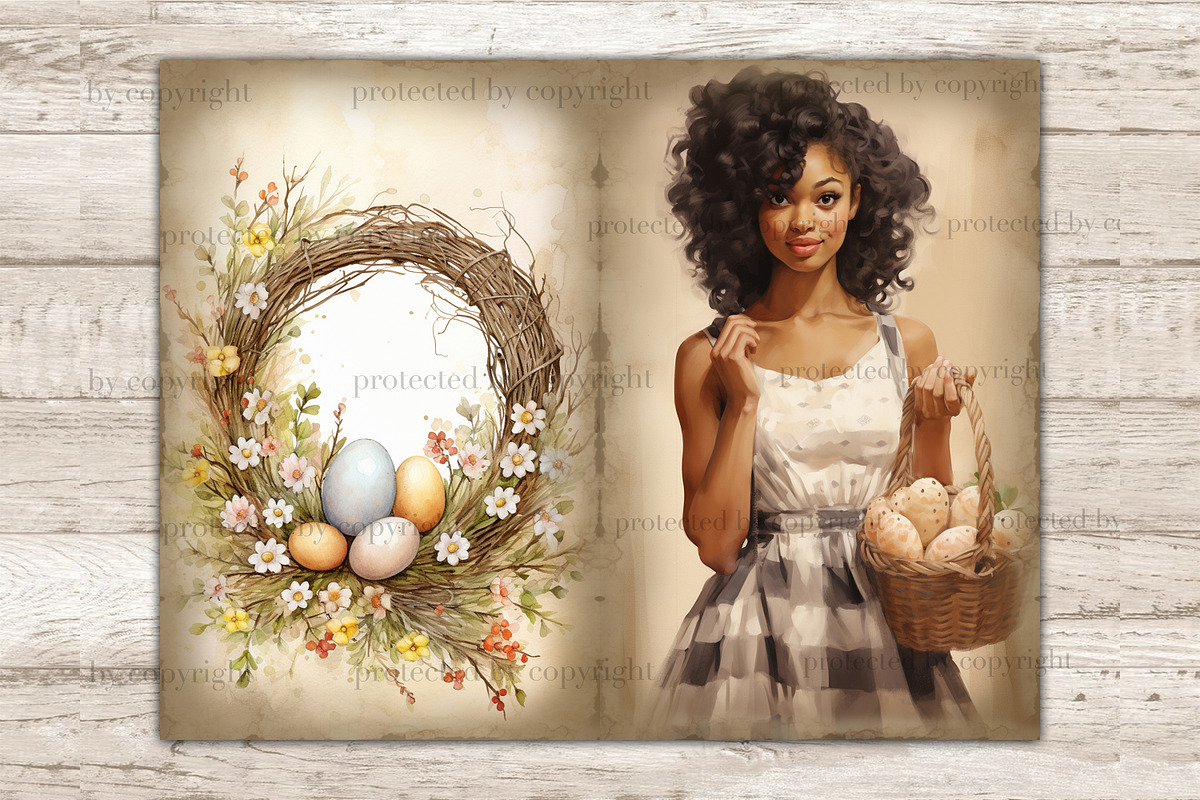 Easter Junk Journal Kit | Rustic, a Seasonal Illustration by GlamArtZhanna (Photo 4 of 10)
