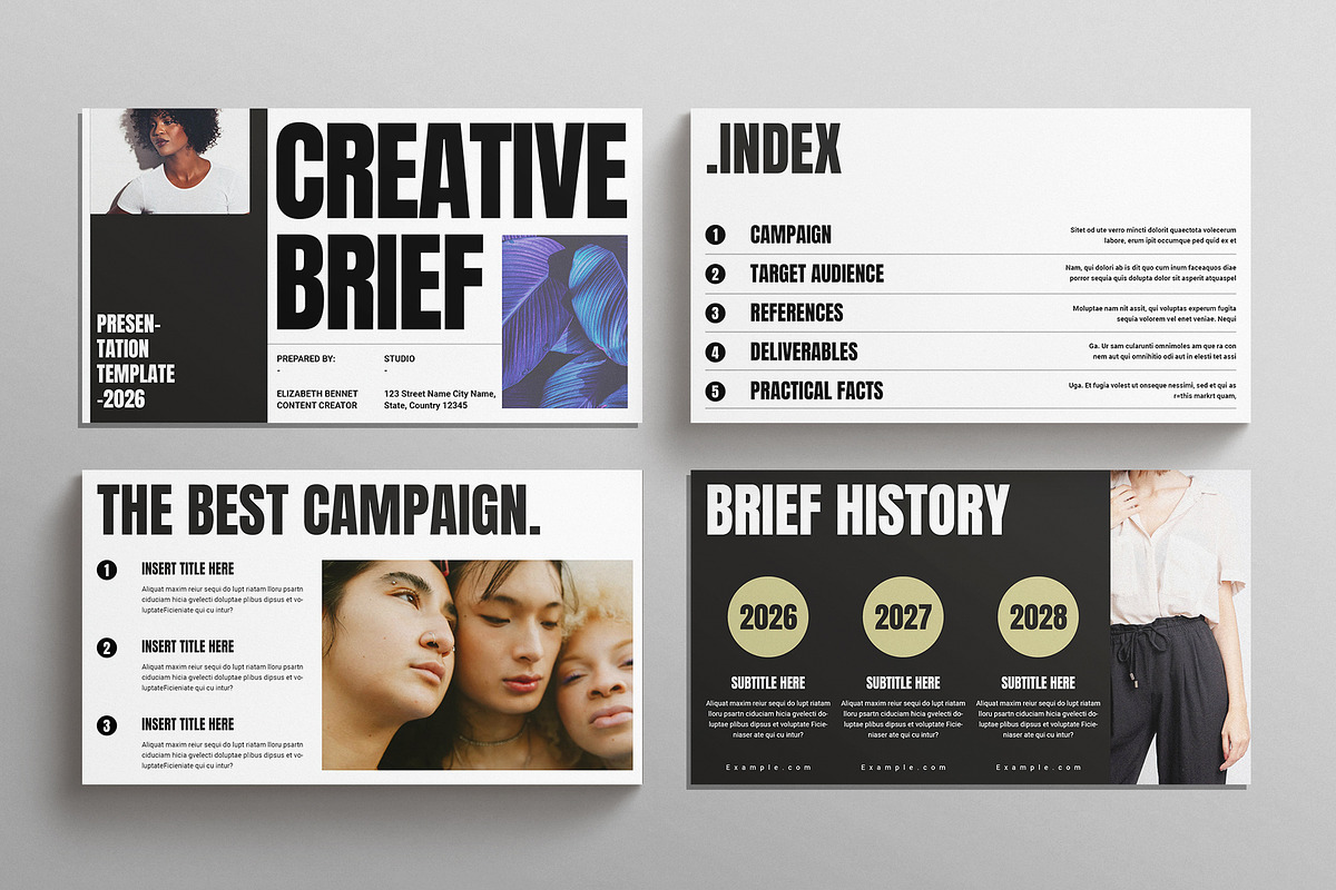 Creative Brief Presentation Template, a Presentation Template by E-Type (Photo 2 of 5)