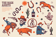 Vintage Western Graphic Assets, an Illustration by ARQAM Studio (Thumbnail 2 of 9)