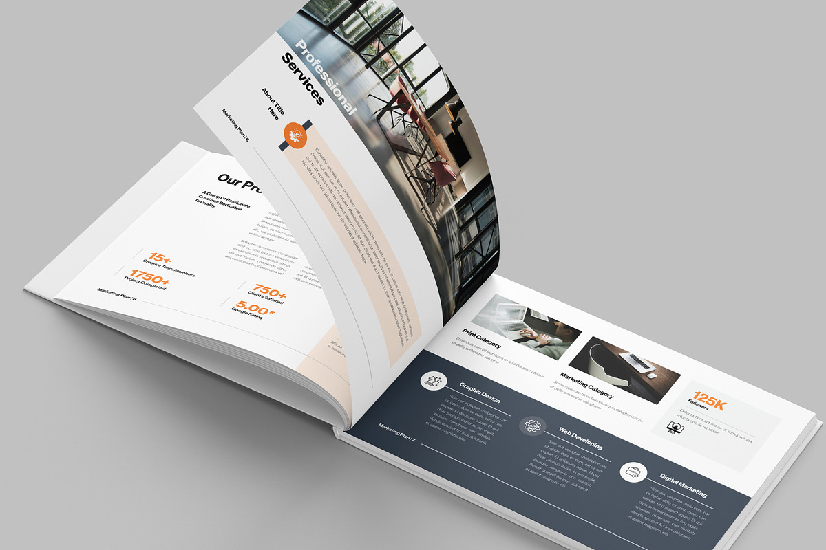 Marketing Plan Template Landscape, a Brochure Template by NorthPeak (Photo 4 of 10)