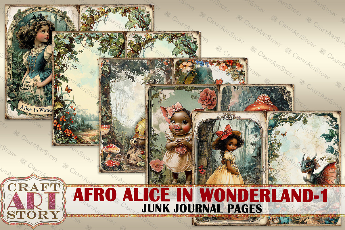 Afro Alice in Wonderland-1, a Person Illustration by CraftArtStory (Photo 5 of 5)