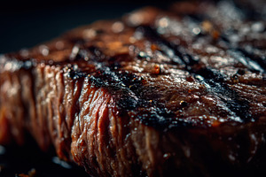Grilled steak with nice marks, a Photo by Beautiful things