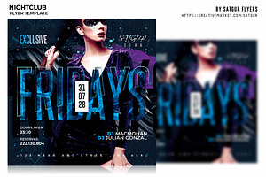 Night Club Flyer Template, a Flyer Template by Satgur Graphic Design