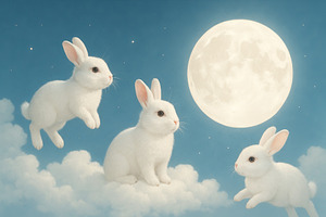 Mid autumn festival illustration wit, a Photo by Dvoevnore photos