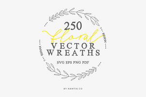 250 Wreaths Vector MEGAPack