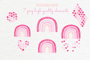 Watercolor rainbow clipart patterns, a Pattern Graphic by Jermolina Mockups (Thumbnail 2 of 8)