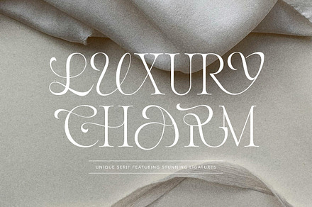Luxury Charm - Modern Ligature Font, a Serif Font by Sarid Ezra