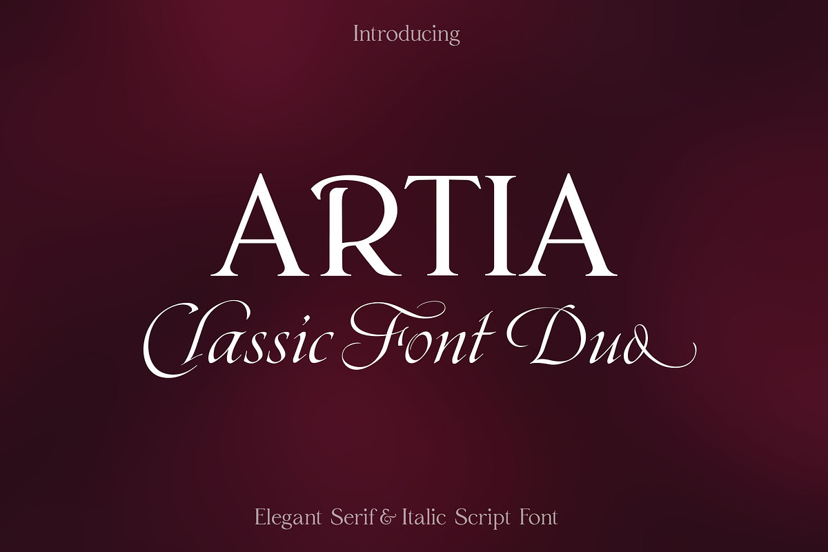 Artia Font Duo, a Serif Font by vatesdesign (Photo 1 of 8)