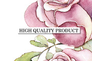 Watercolor Pink Roses, a Decorative Illustration by Budogoshch (Thumbnail 5 of 5)