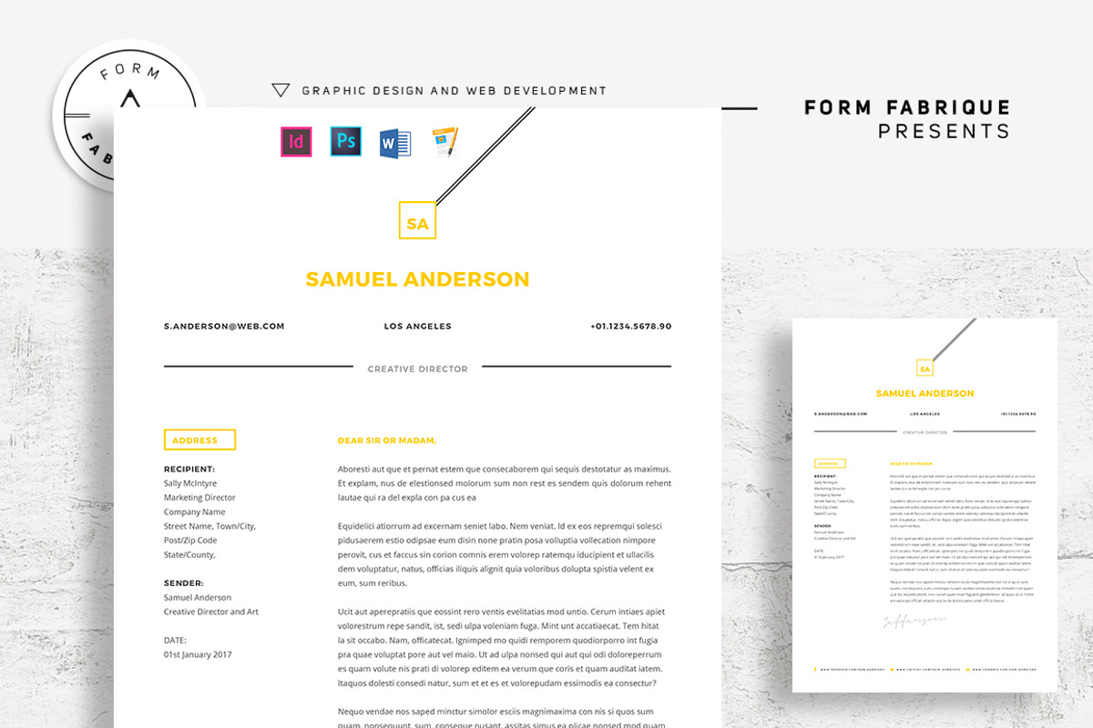 Resume/CV, a Resume Template by Form Fabrique (Photo 2 of 7)