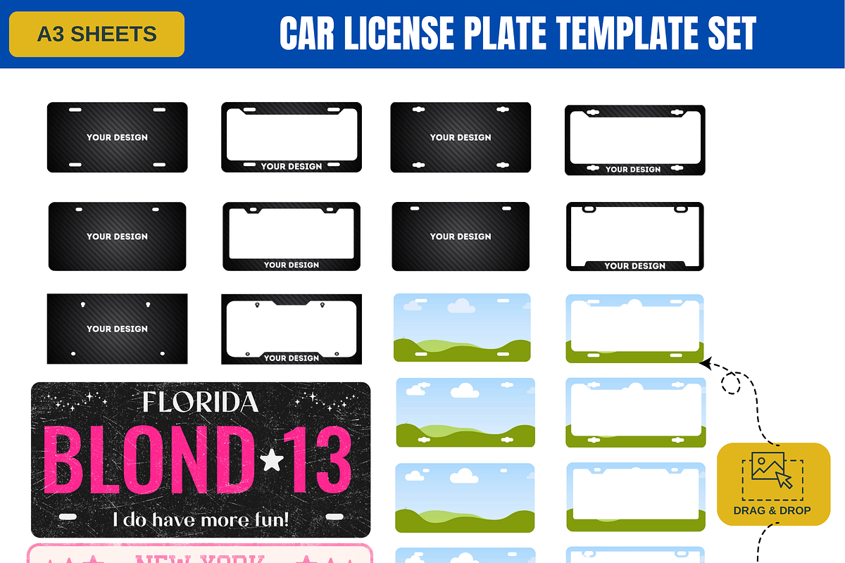 License Plate Template 354, a Graphic by AtacanDigital (Photo 2 of 3)