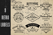 Retro Labels Set 2, a Branding & Logo Template by DCD Vector Co. (Thumbnail 1 of 10)