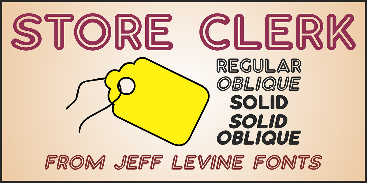 Store Clerk JNL, a Sans Serif Font by Jeff Levine Fonts (Photo 1 of 5)