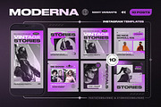 MODERNA Instagram Templates, a Social Media Template by FLYERHIVE (Thumbnail 1 of 9)