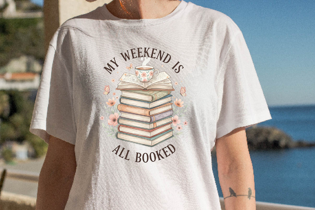 My Weekend is All Booked Book Lover, an Illustration by DreamPrint404 (Photo 6 of 7)