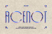 Retro Blue Chrome Text Effect, a Layer Style Add-On by Design Squad (Thumbnail 1 of 4)