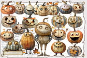 Quirky Halloween Pumpkin Clipart Kit, a Decorative Illustration by Area (Thumbnail 8 of 17)