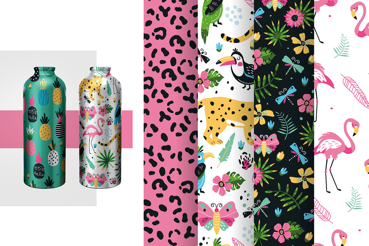 Jungle set with patterns and clipart, a Pattern Graphic by narinadraban (Photo 3 of 6)