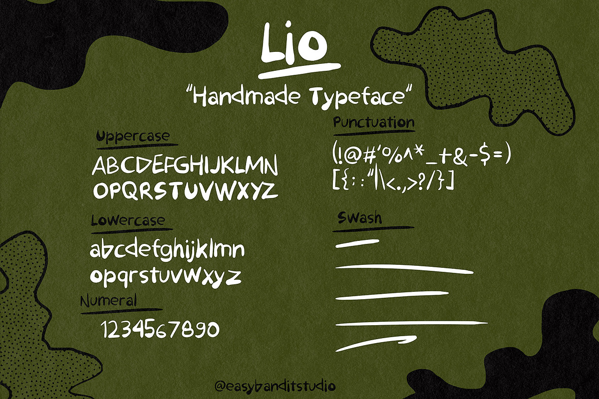 Lio Handwritten Font and Pattern, a Font by Easybandits (Photo 2 of 6)