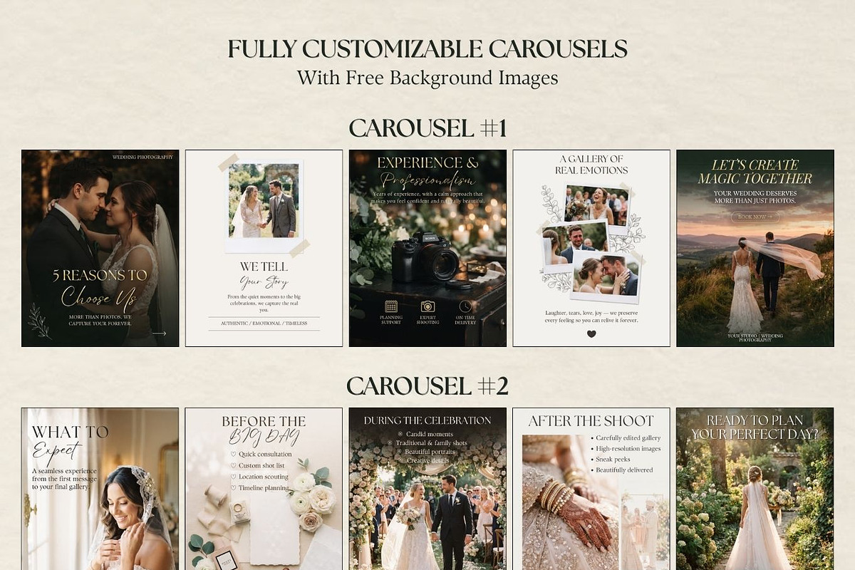 Wedding Photographer Insta Templates, a Social Media Template by Arslan (Photo 4 of 9)
