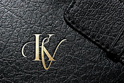 Leather Logo Mockup Black and Gold, a Branding & Logo Template by PaperMoon (Thumbnail 2 of 3)