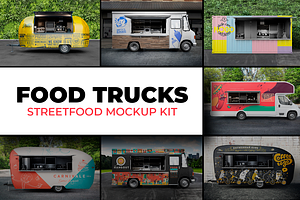 Bundle. Food Trucks. PSD MOCKUPS.