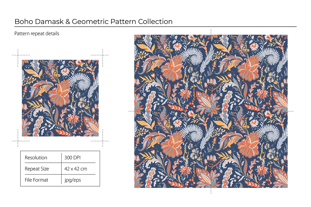 Boho Damask & Geometric Patterns, a Pattern Graphic by Sonulkaster (Photo 4 of 10)