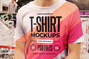 Urban T-Shirt Mockups, a Shirt Mockup by Indieground Design Inc. (Thumbnail 1 of 6)