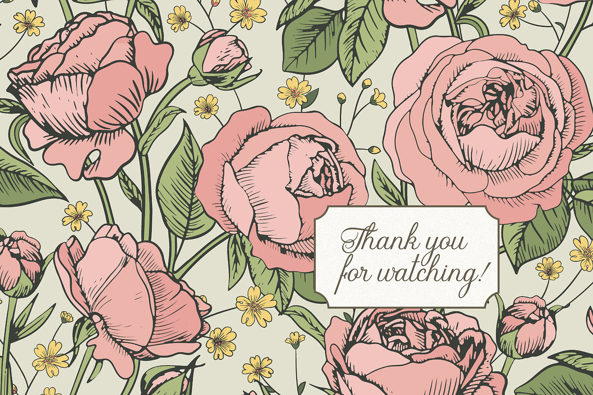 Victorian Garden Roses Pattern, a Pattern Graphic by PenguinArtStudio (Photo 7 of 7)