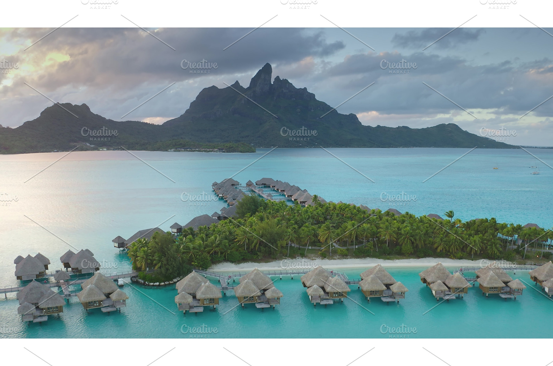 Bora bora island showing luxury, an Architecture Photo by Goinyk