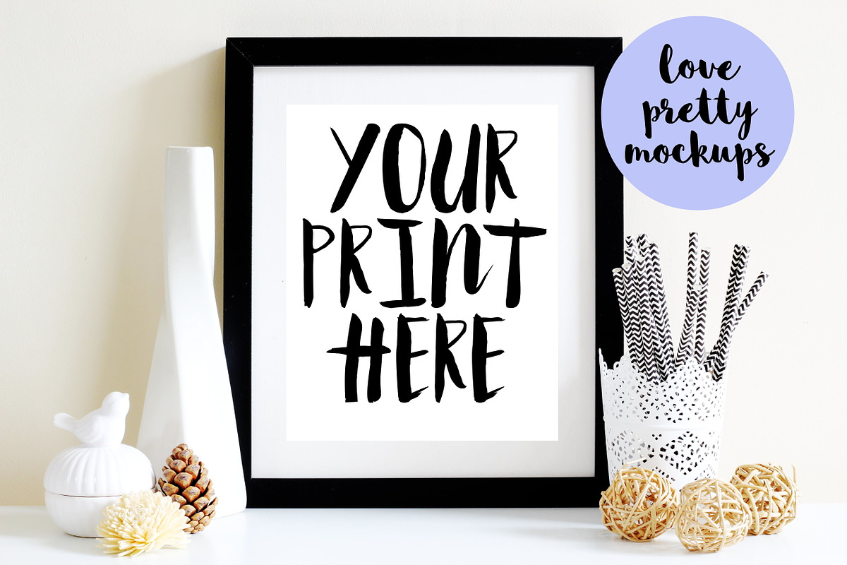 8X10 MOCKUP BUNDLE. 4 DISPLAY FRAMES, a Print Template by Love Pretty Mockups (Photo 2 of 5)