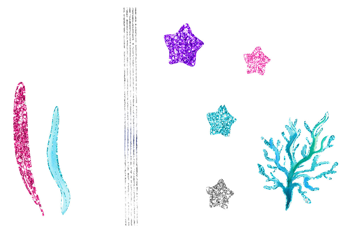 Mermaid Tail Watercolor ClipArt Set, a Graphic by HabitusDesigns (Photo 4 of 13)