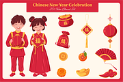Chinese New Year Celebration Vector, an Object Graphic by Artnivora.Std (Thumbnail 1 of 3)