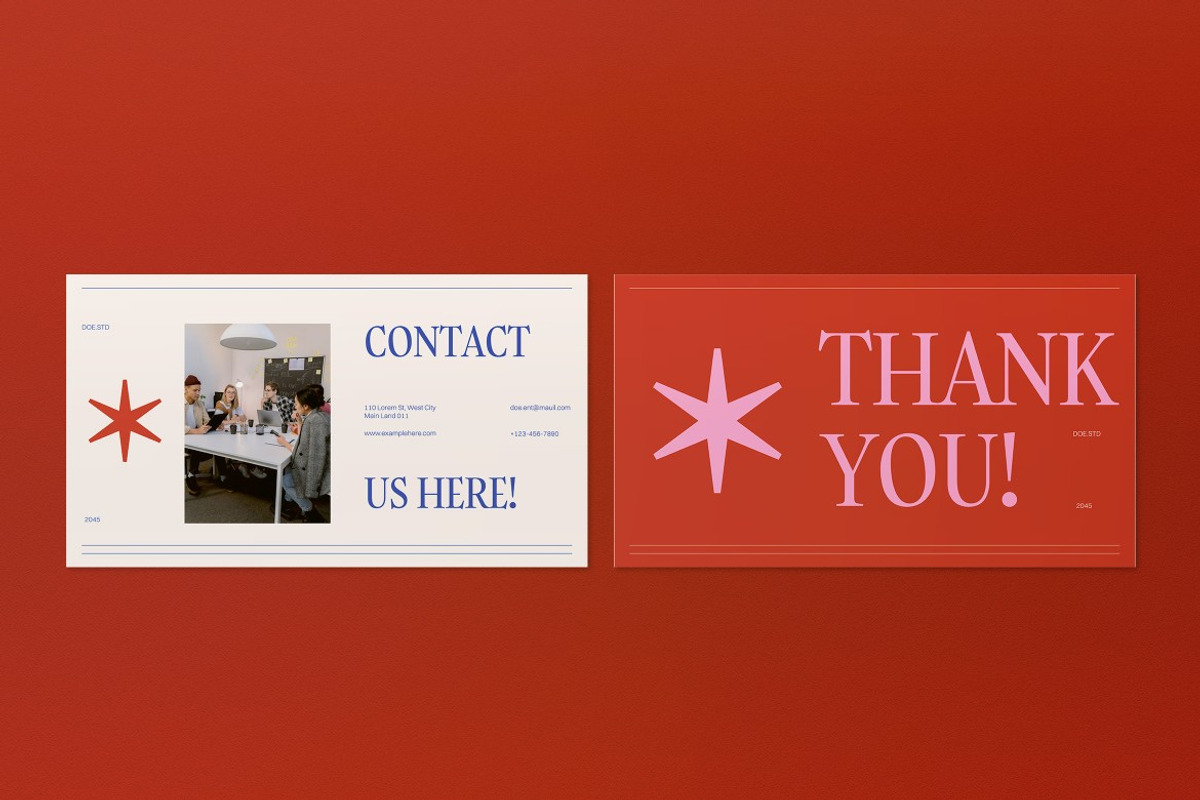 Red Cream Modern Company Profile PPT, a Presentation Template by graphicook (Photo 4 of 4)