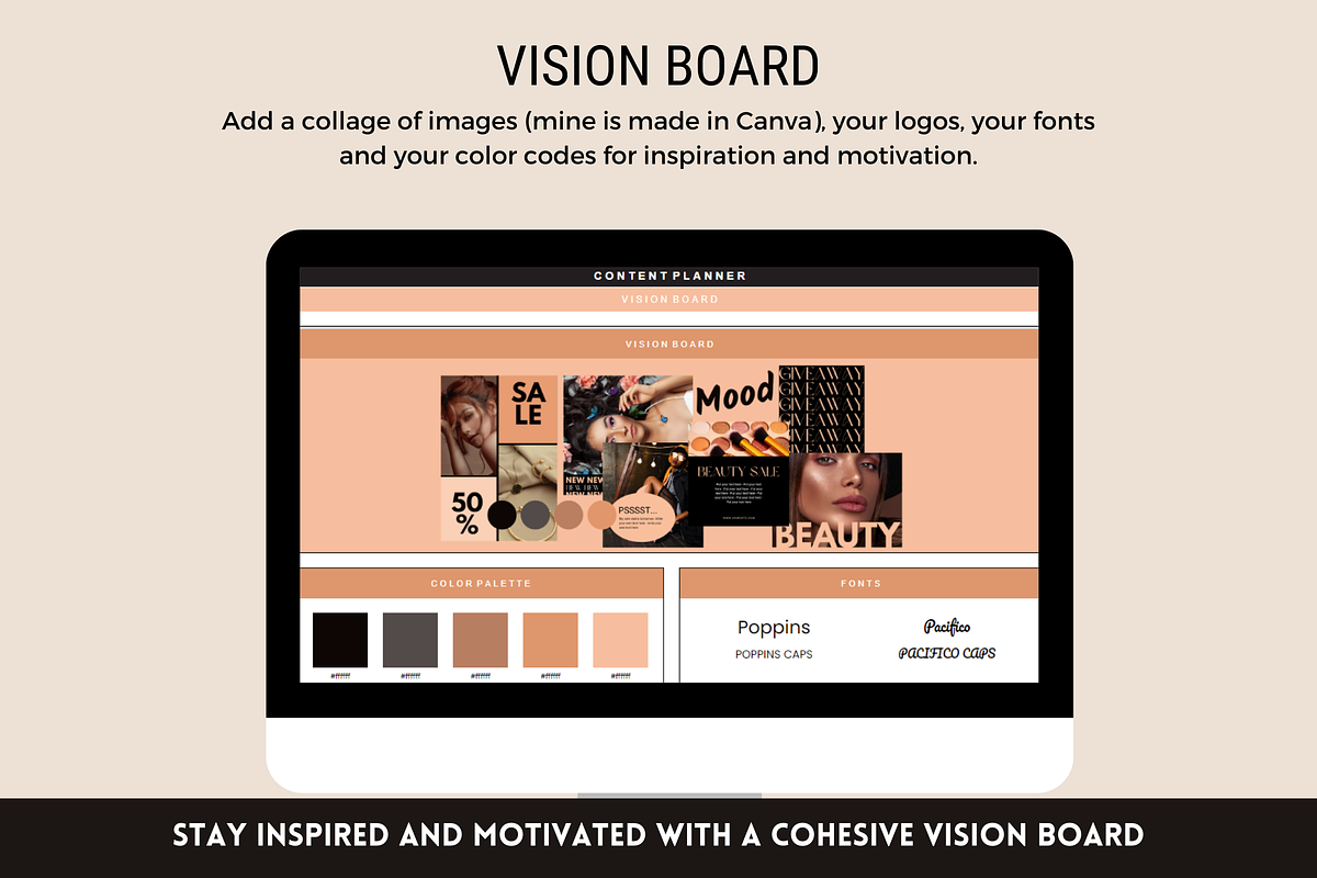Google Sheets Content Planner, a Marketing Template by SunshineStudioBoutique (Photo 3 of 9)