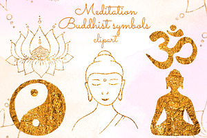 Gold Meditation clipart