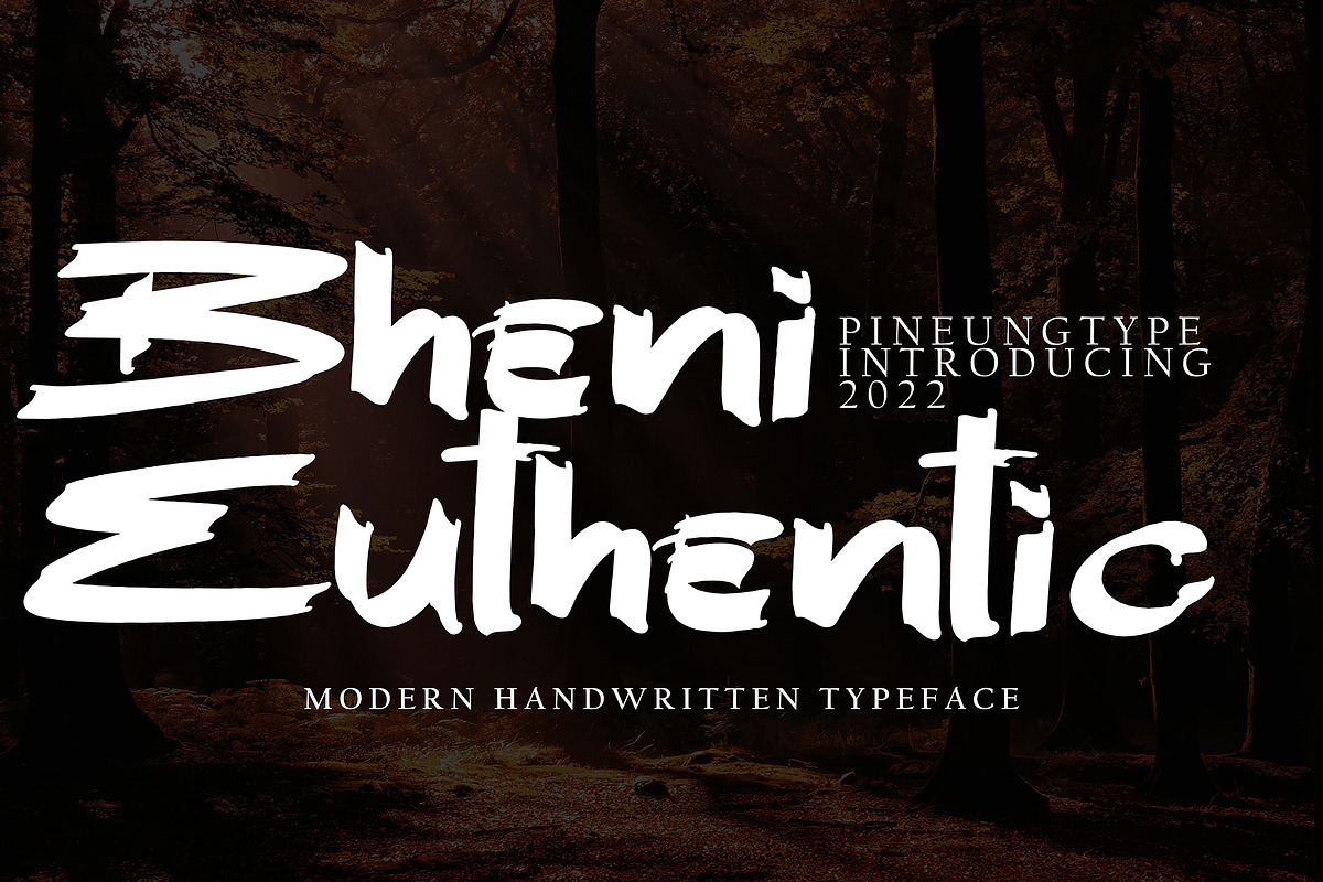 Bheni Euthentic, a Script Font by pineungtype (Photo 1 of 7)