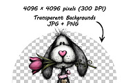 whimsical floral animal clipart PNG, an Illustration by one-touch (Thumbnail 6 of 18)