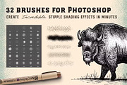 Stipple Brushes Photoshop And AI, a Brush Add-On by GearShift (Thumbnail 2 of 4)
