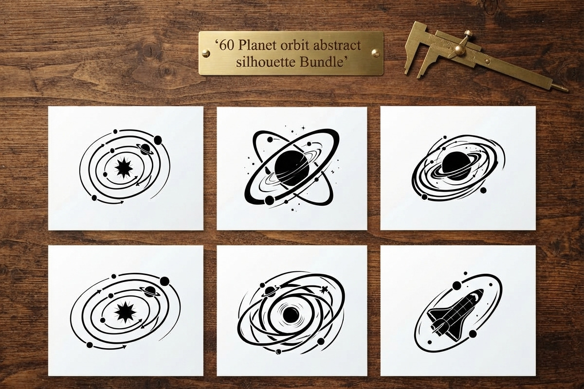 60 Planet Orbit Abstract Silhouette, an Empty State Illustration by Amazin_art (Photo 1 of 35)