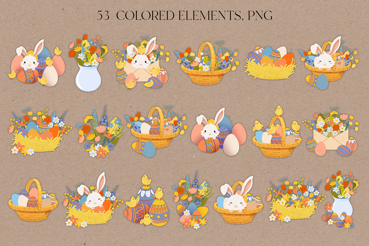 Easter Eggs Clipart, a Seasonal Illustration by LukaJreym (Photo 3 of 9)