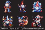 Groovy Patriotic Gnome Clipart, an Illustration by RobertsArt (Thumbnail 7 of 7)