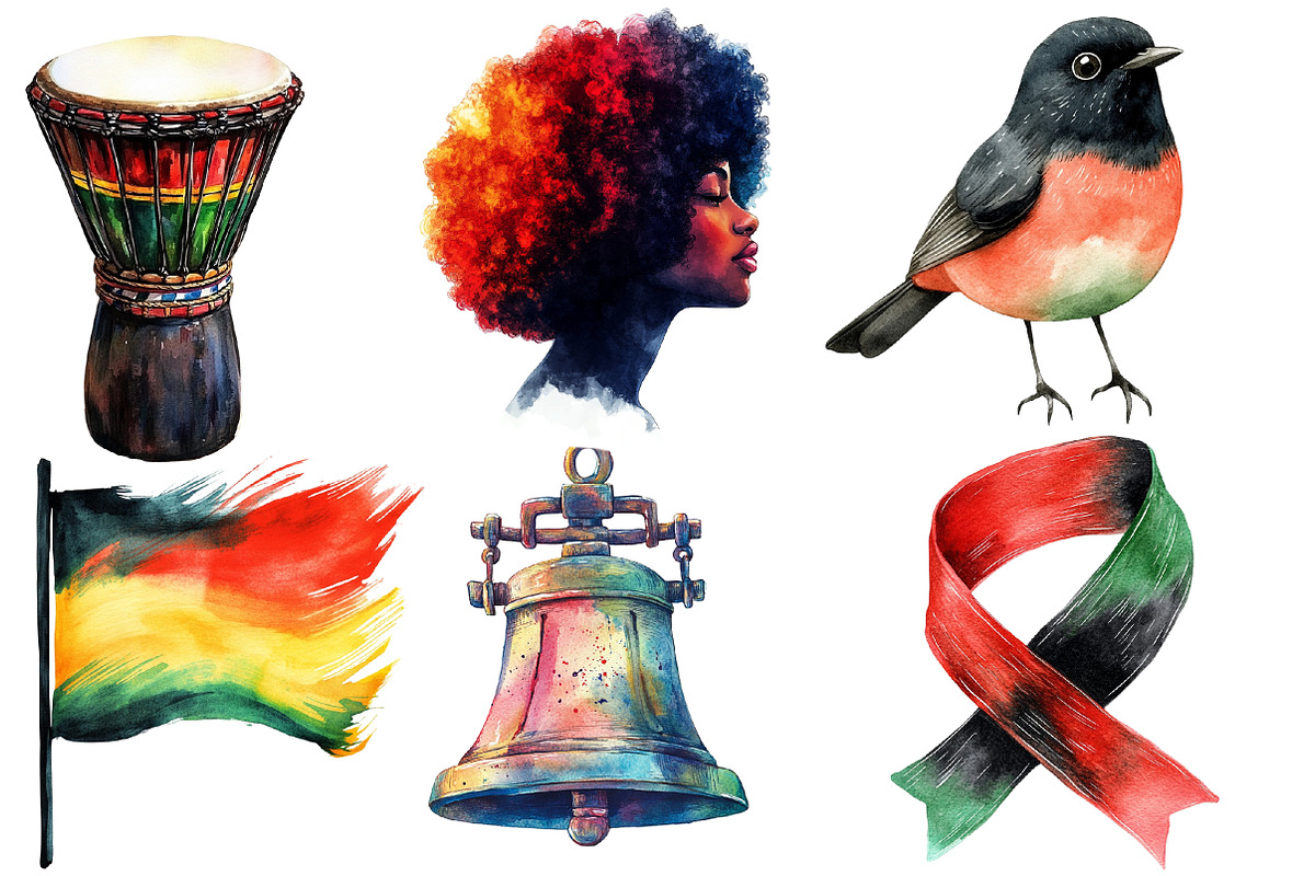 Minimalist Juneteenth Clipart, an Illustration by Designworld (Photo 3 of 6)