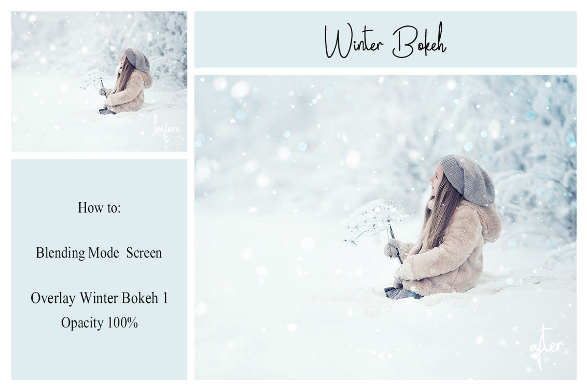 30 Winter Bokeh Overlays, a Texture Graphic by LovePhotoMoment (Photo 5 of 11)