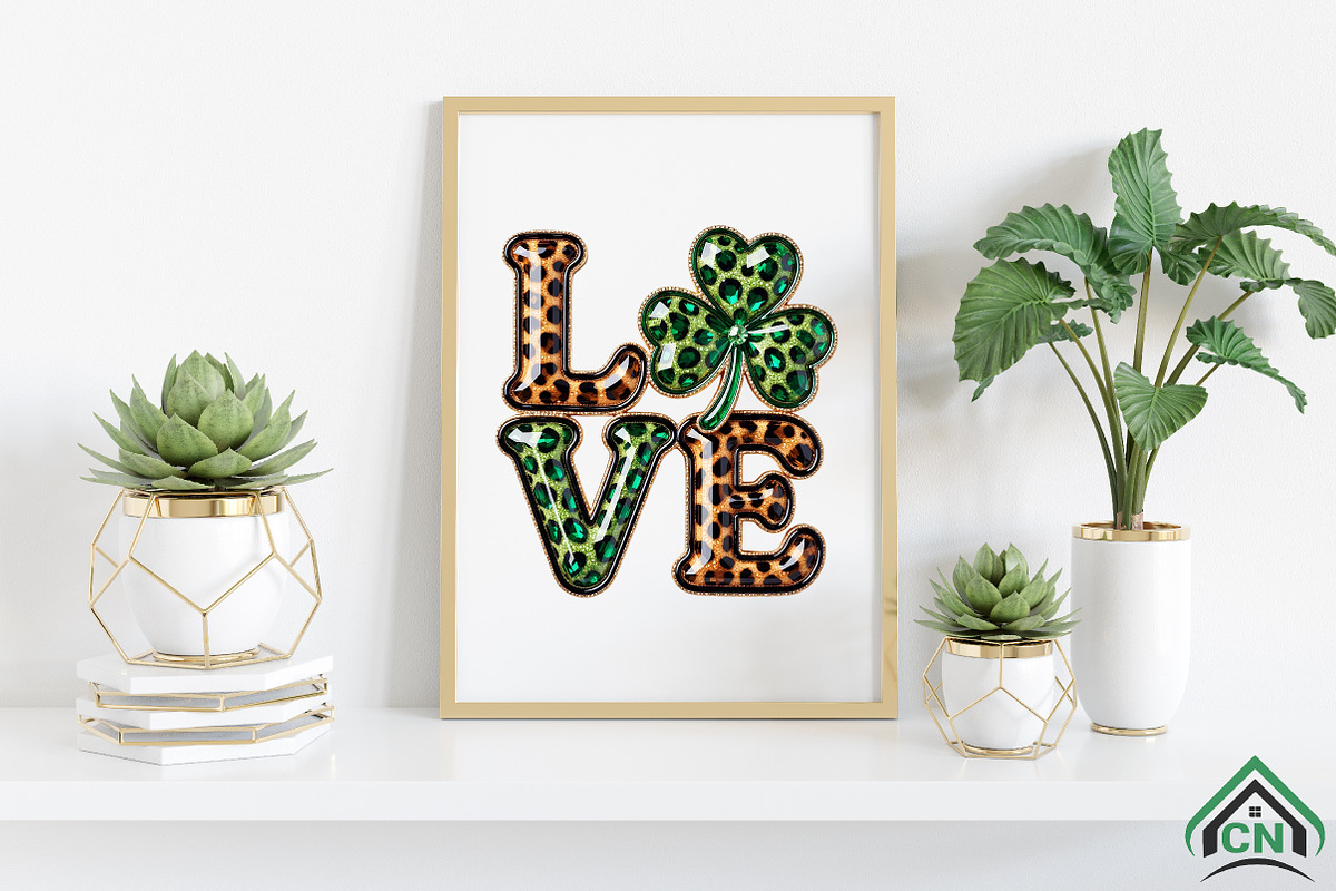 Rhinestone Shamrock St Patricks Day, an Illustration by Craft Nest (Photo 3 of 4)