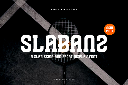 Slabanz - Slab Serif & Sport Font, a Slab Serif Font by QR Design Studio