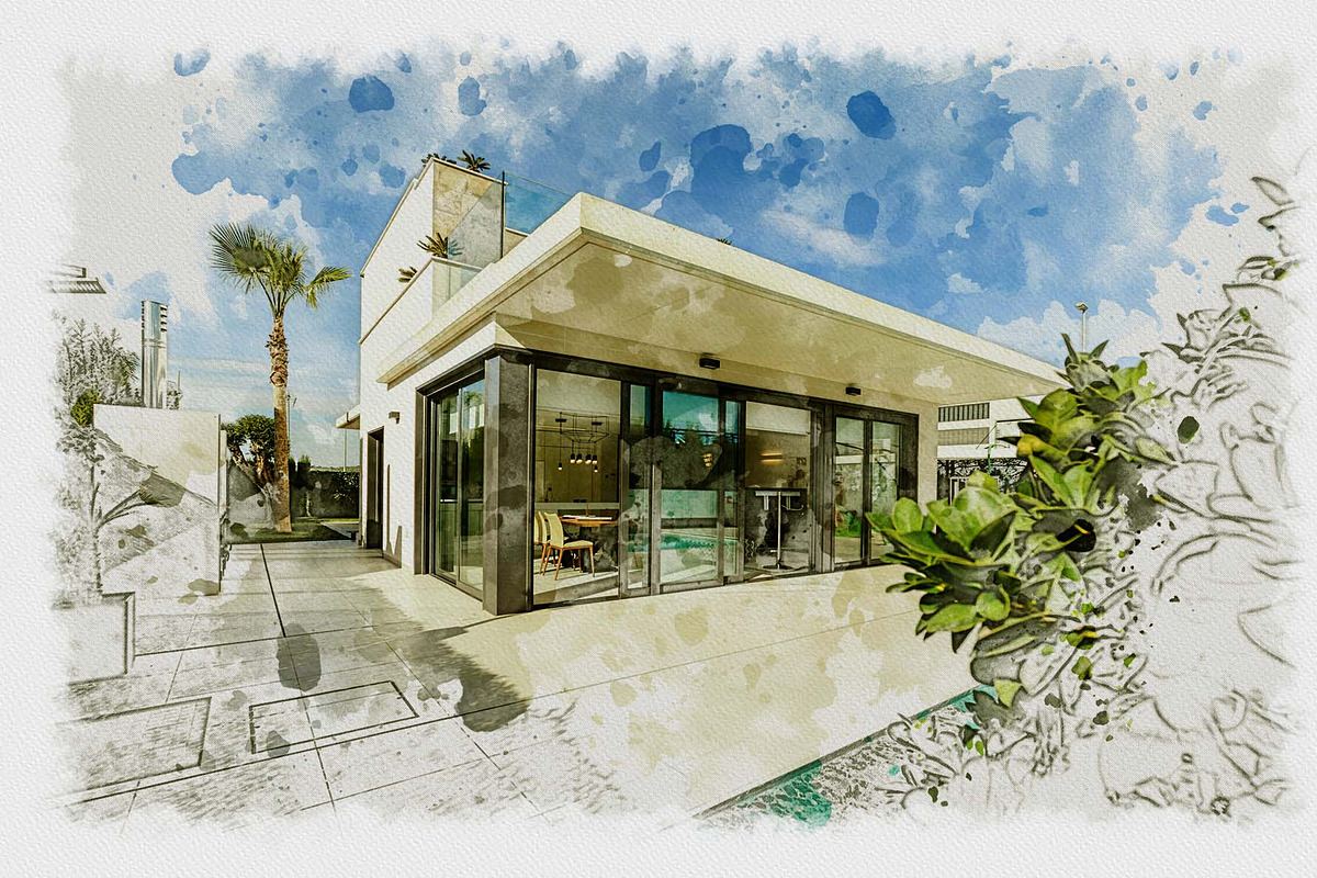 Architecture Sketch Photoshop Action, an Action Add-On by MRI STUDIO (Photo 2 of 17)