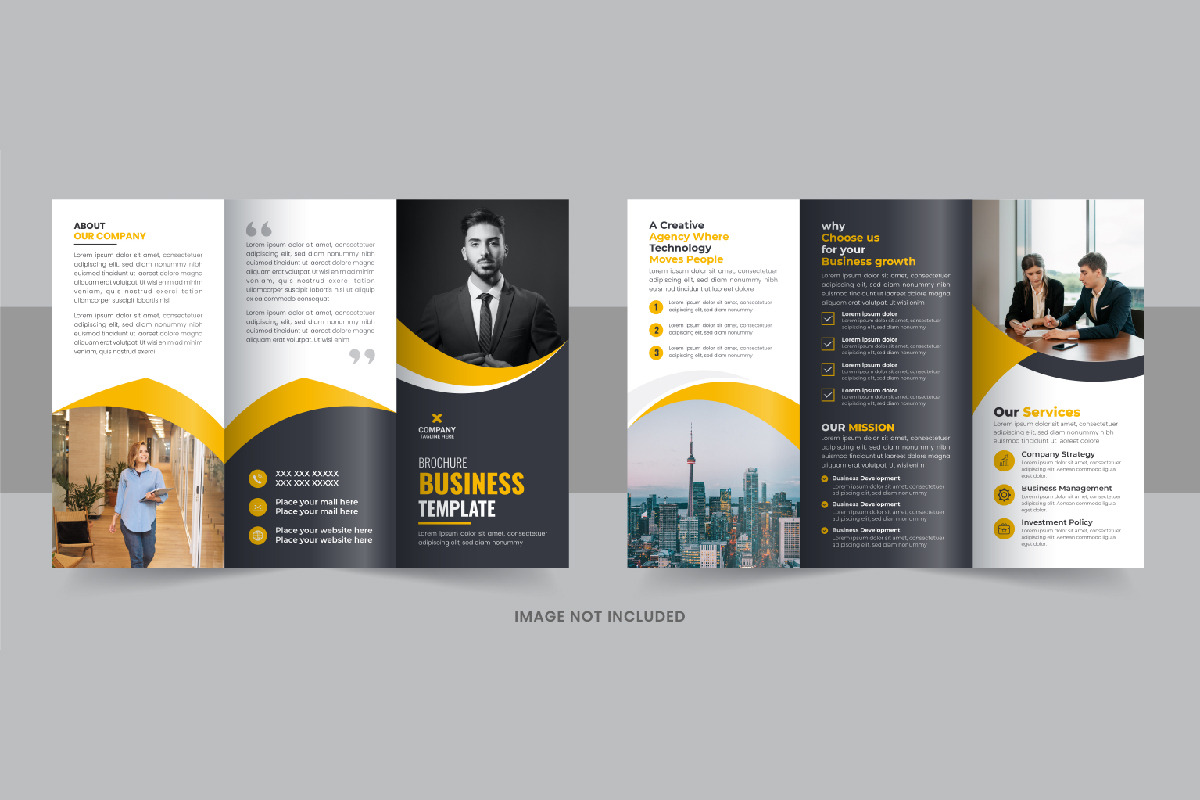 Business trifold brochure design, a Brochure Template by Pavel_design