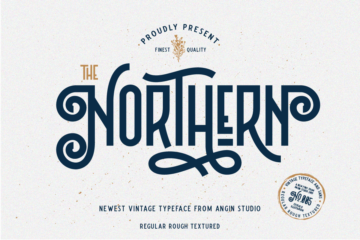 Northern Vintage Monoline Script